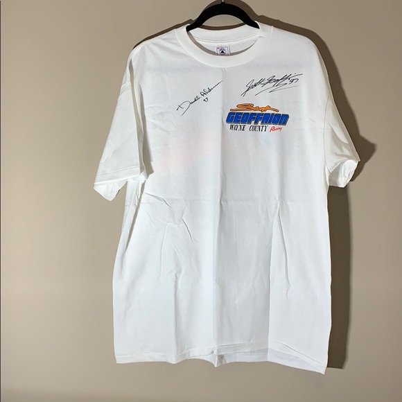 Scott Geoffrion tee shirt. NWOT. Signed. White. XL - Picture 2 of 6